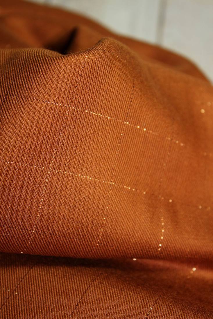 n-hfrosch-stoffe-viskose-twill-glitzer-karo-karamell-lurex image 3