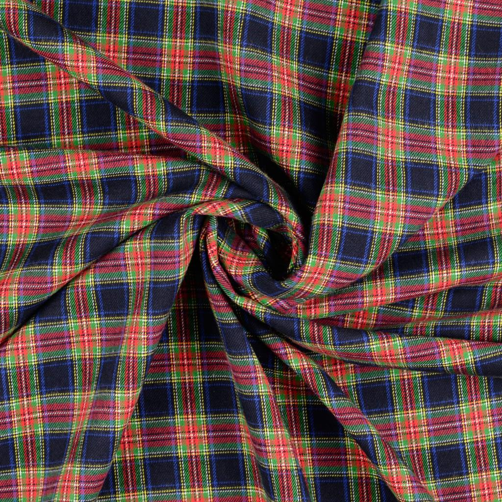 n-hfrosch-stoffe-flanell-schottenkaro-dunkelblau-meterware-baumwolle image 3