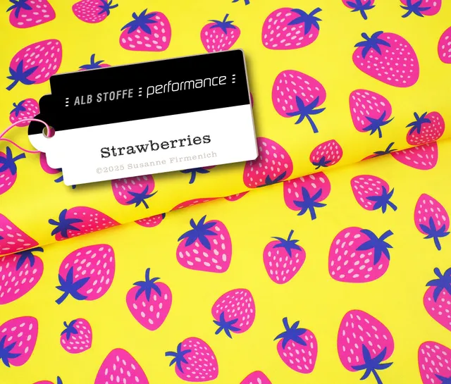 hamburger-liebe-performance-strawberries-gelb-sportstoff image 1