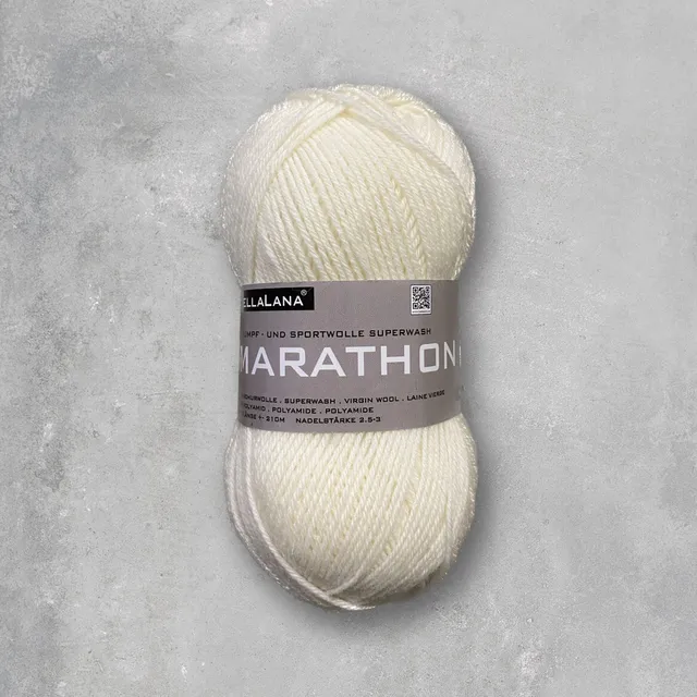 bellalana-marathon-einzelkn-uel-sockenwolle-50g-wollwei-ecru image 1