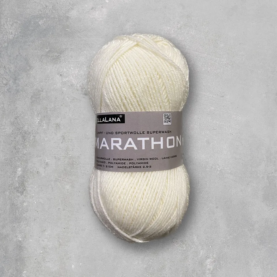 bellalana-marathon-einzelkn-uel-sockenwolle-50g-wollwei-ecru image 1