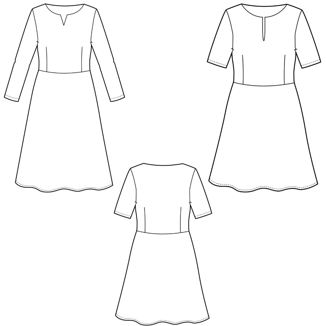 n-hfrosch-kini-damen-a-linien-kleid-schnittmuster image 2