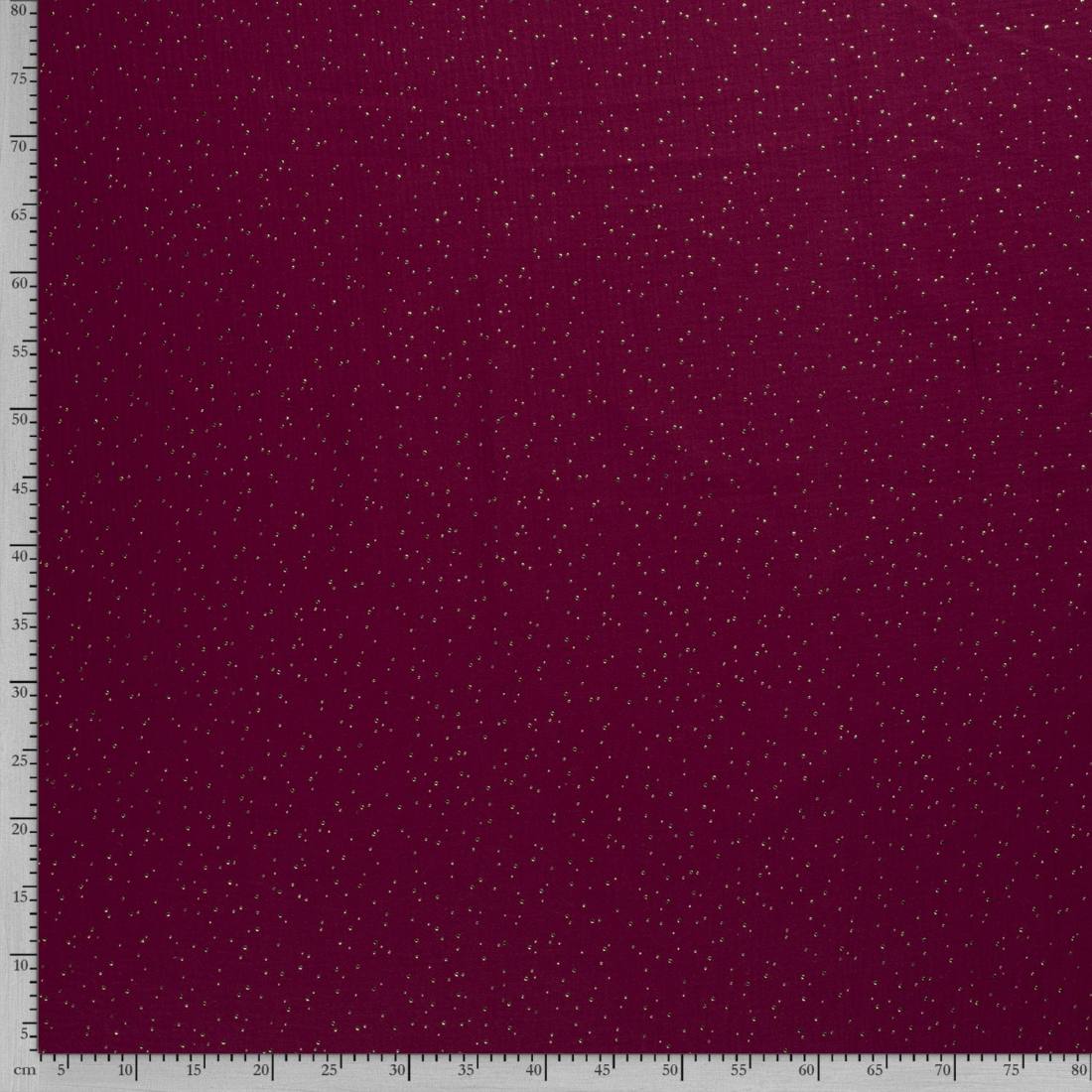 n-hfrosch-musselin-glitzer-punkte-stoff-fuchsia-gold image 3