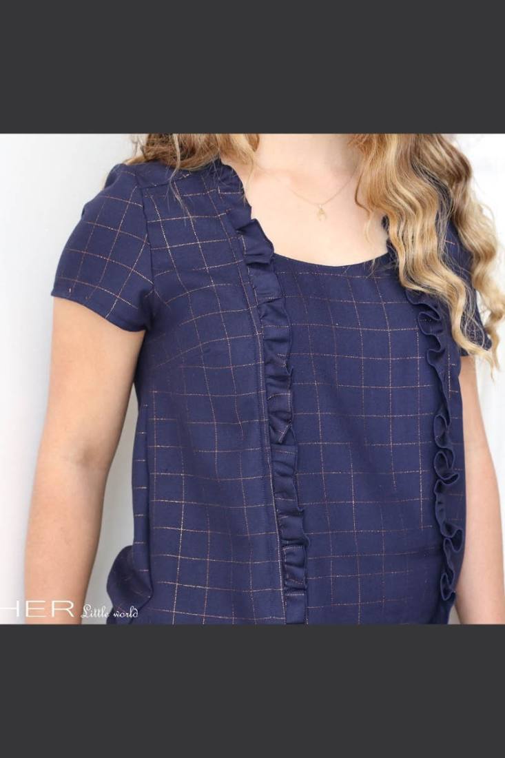 n-hfrosch-stoffe-viskose-twill-glitzer-karo-stoff-dunkelblau image 2