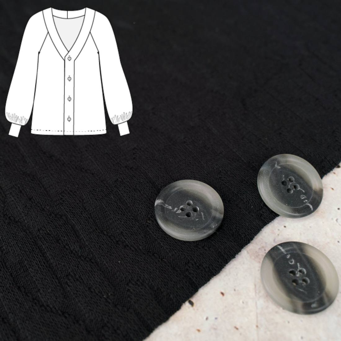 n-hfrosch-jujur-strickjacke-n-hpaket-zopf-schwarz image 1