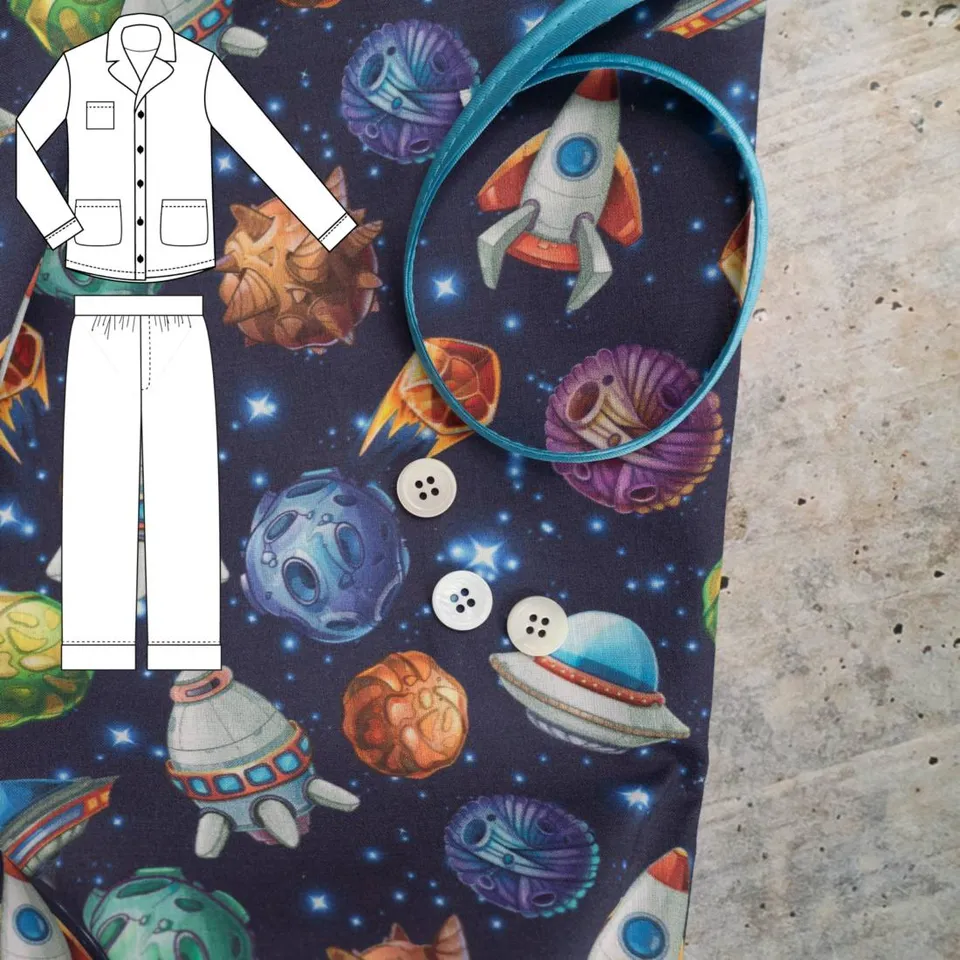 n-hfrosch-tidur-kids-n-hpaket-pyjama-kosmos-baumwolle image 1