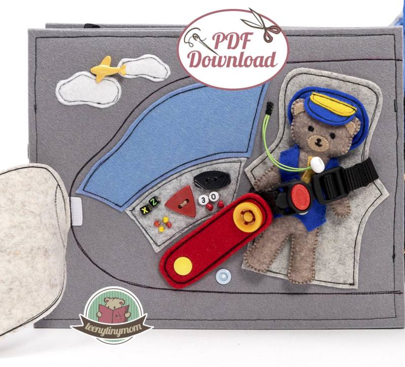 n-hfrosch-schnittmuster-quiet-book-teddy-im-flugzeug-f-hlbuch-4s image 4