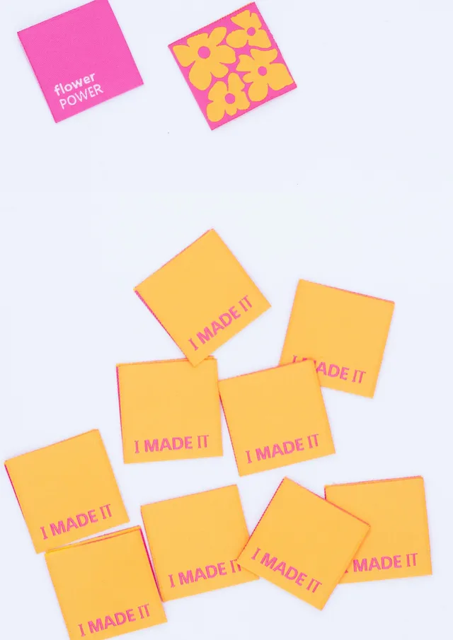 konfetti-patterns-label-i-made-it-weblabel-senfgelb-9er-set image 1