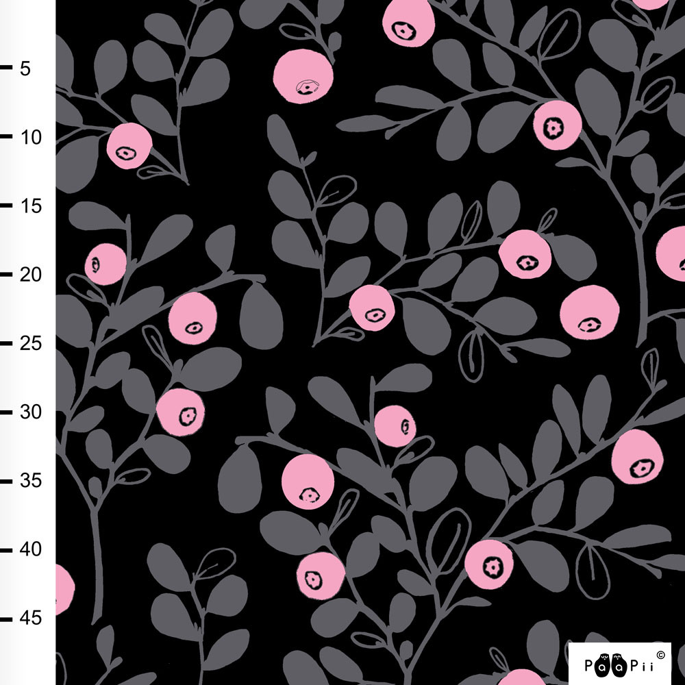 n-hfrosch-stoffe-bio-strick-jacquard-varpu-schwarz-wei-rosa image 2
