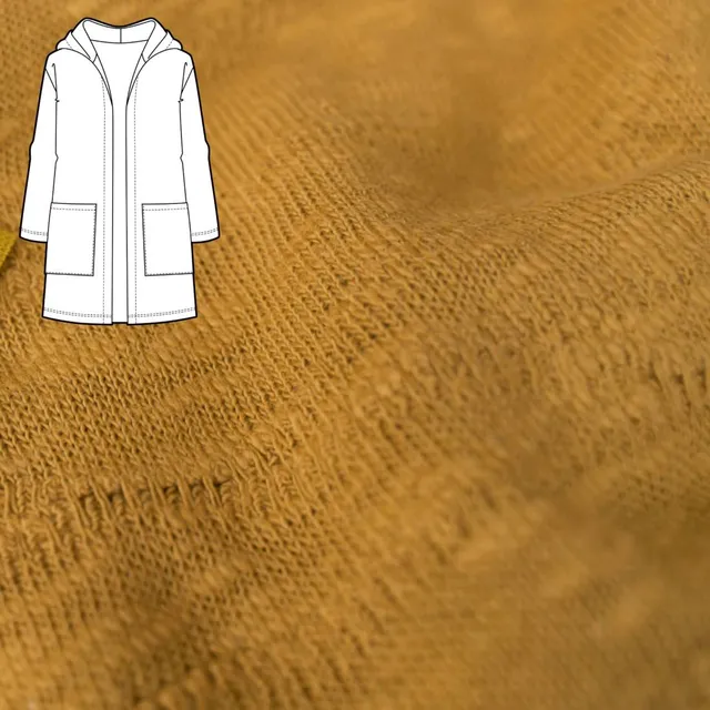 n-hfrosch-n-hpaket-kardigan-strickjacke-slub-strick-senfgelb-bio image 1