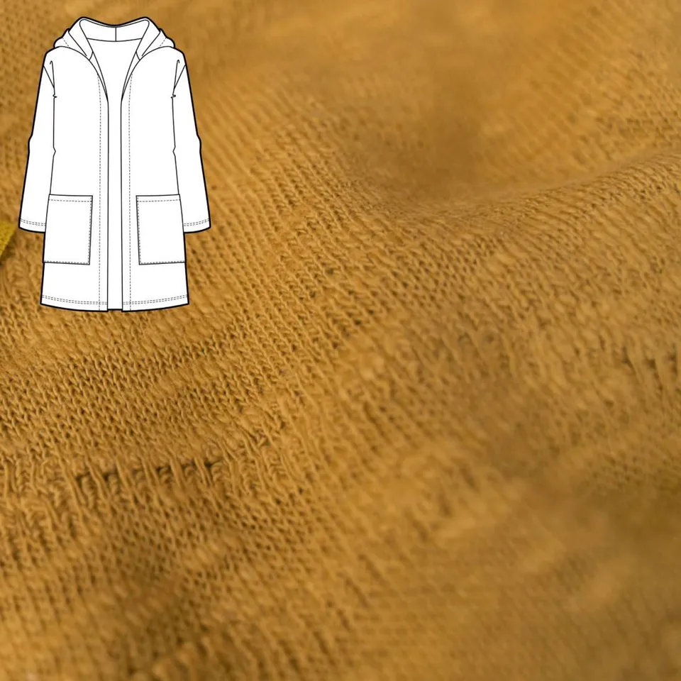 n-hfrosch-n-hpaket-kardigan-strickjacke-slub-strick-senfgelb-bio image 1