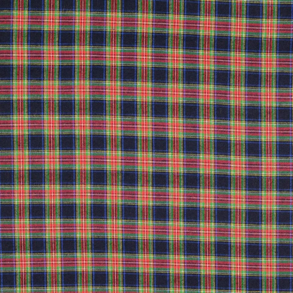 n-hfrosch-stoffe-flanell-schottenkaro-dunkelblau-meterware-baumwolle image 1