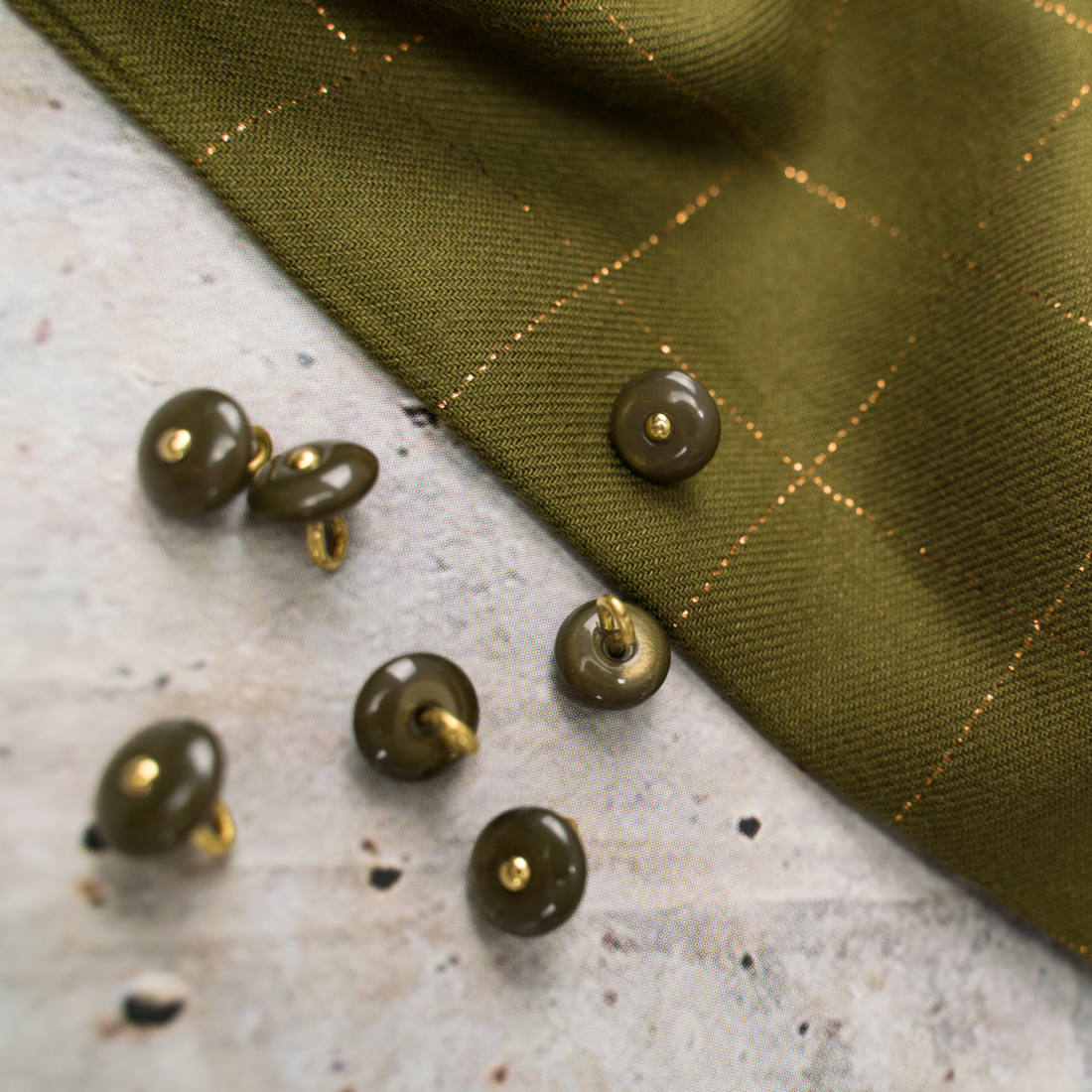 n-hfrosch-stoffe-viskose-twill-glitzer-karo-viskosestoff-khaki image 4