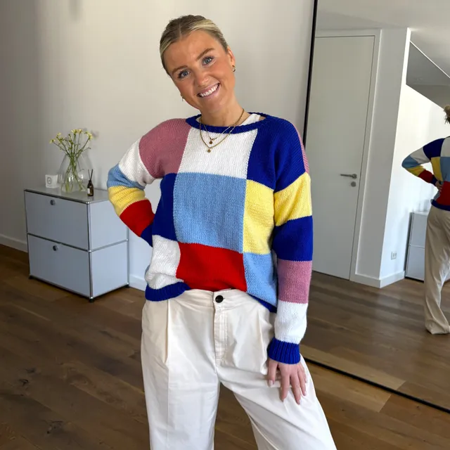 bellalana-strick-sets-action-new-patchwork-pullover-bunt-gr-36-38 image 1