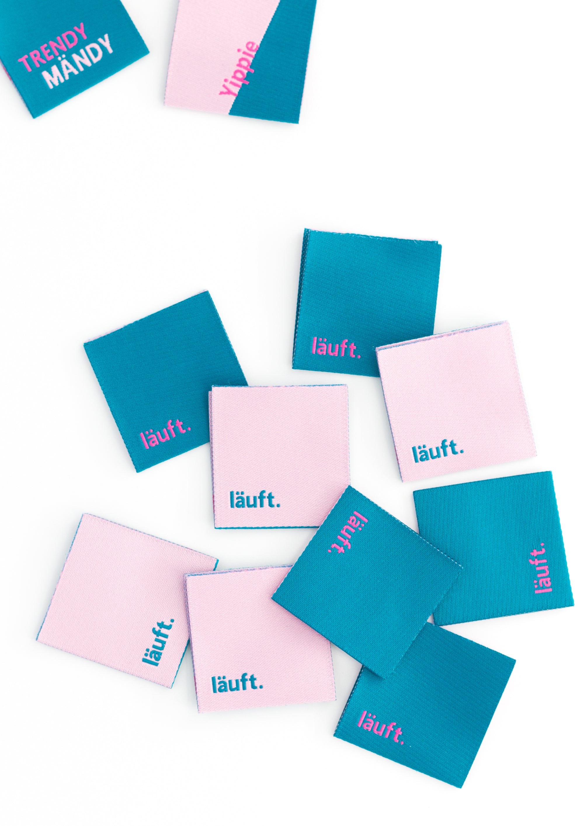 konfetti-patterns-label-9er-set-l-uft-weblabel-petrol-lachs image 1