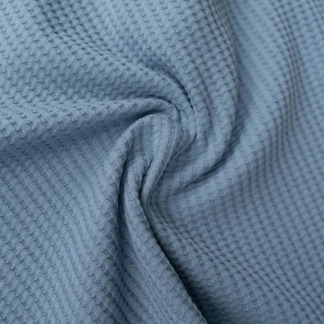 n-hfrosch-stoffe-waffel-strick-jersey-stoff-blau-elastisch image 1