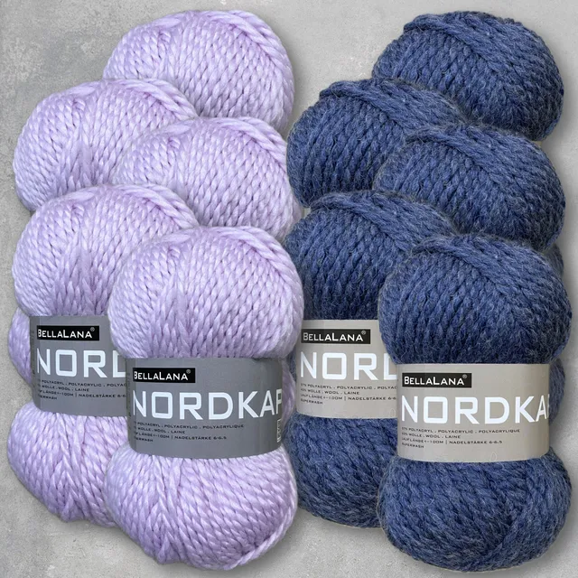 bellalana-nordkap-wollpaket-10x100g-flieder-jeansblau-schurwolle image 1
