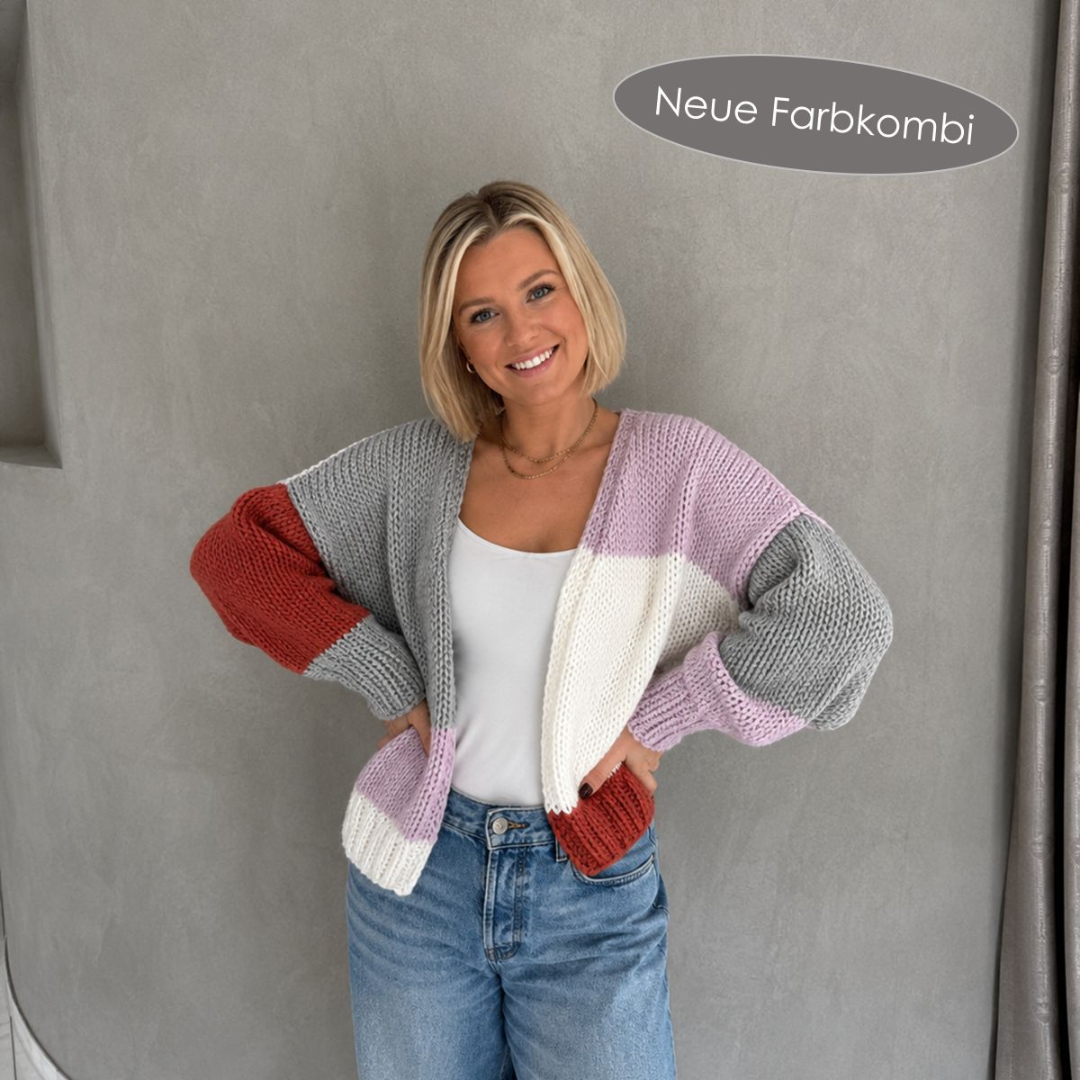 bellalana-nordkap-strick-set-cardigan-bunt-gr-38-40 image 1