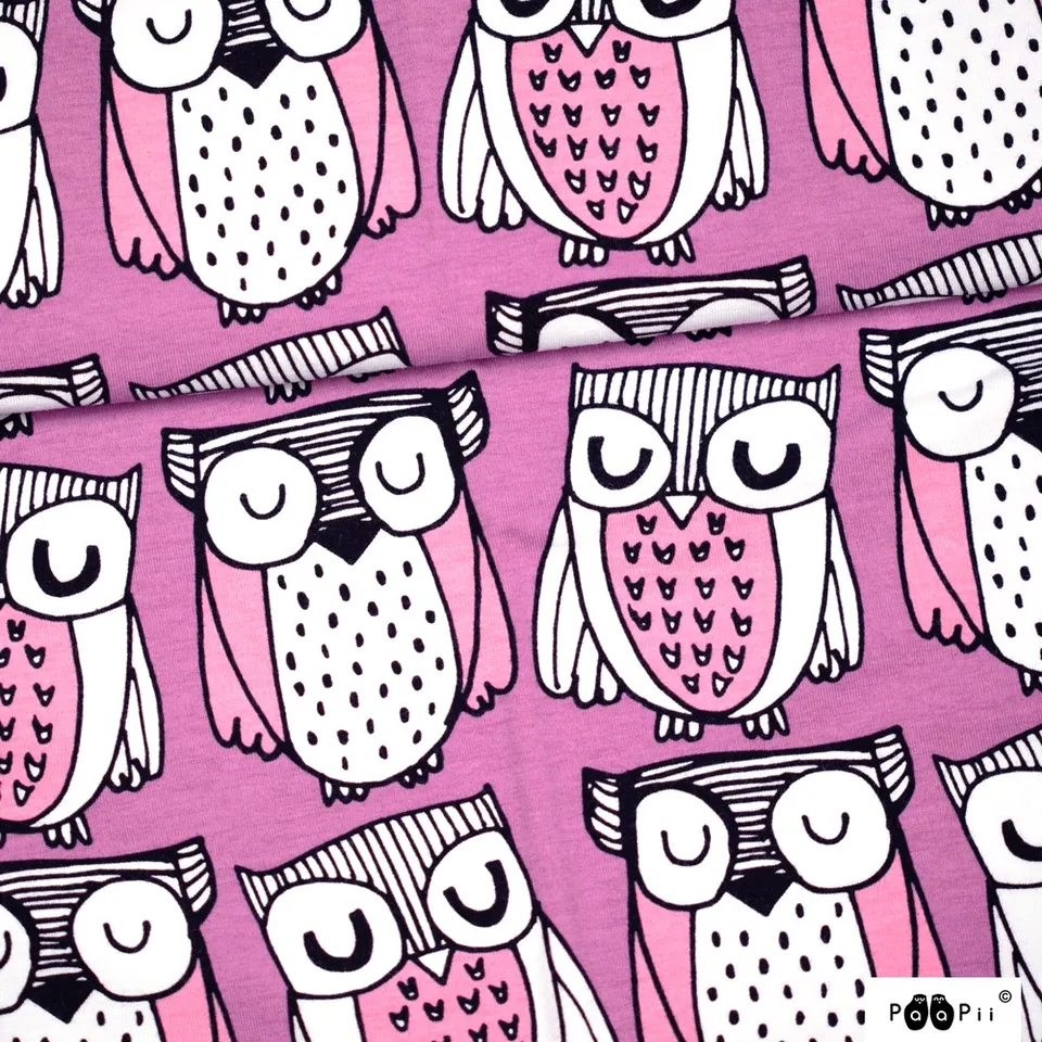 n-hfrosch-bio-jersey-eule-parliament-stoff-pink-paapii image 1