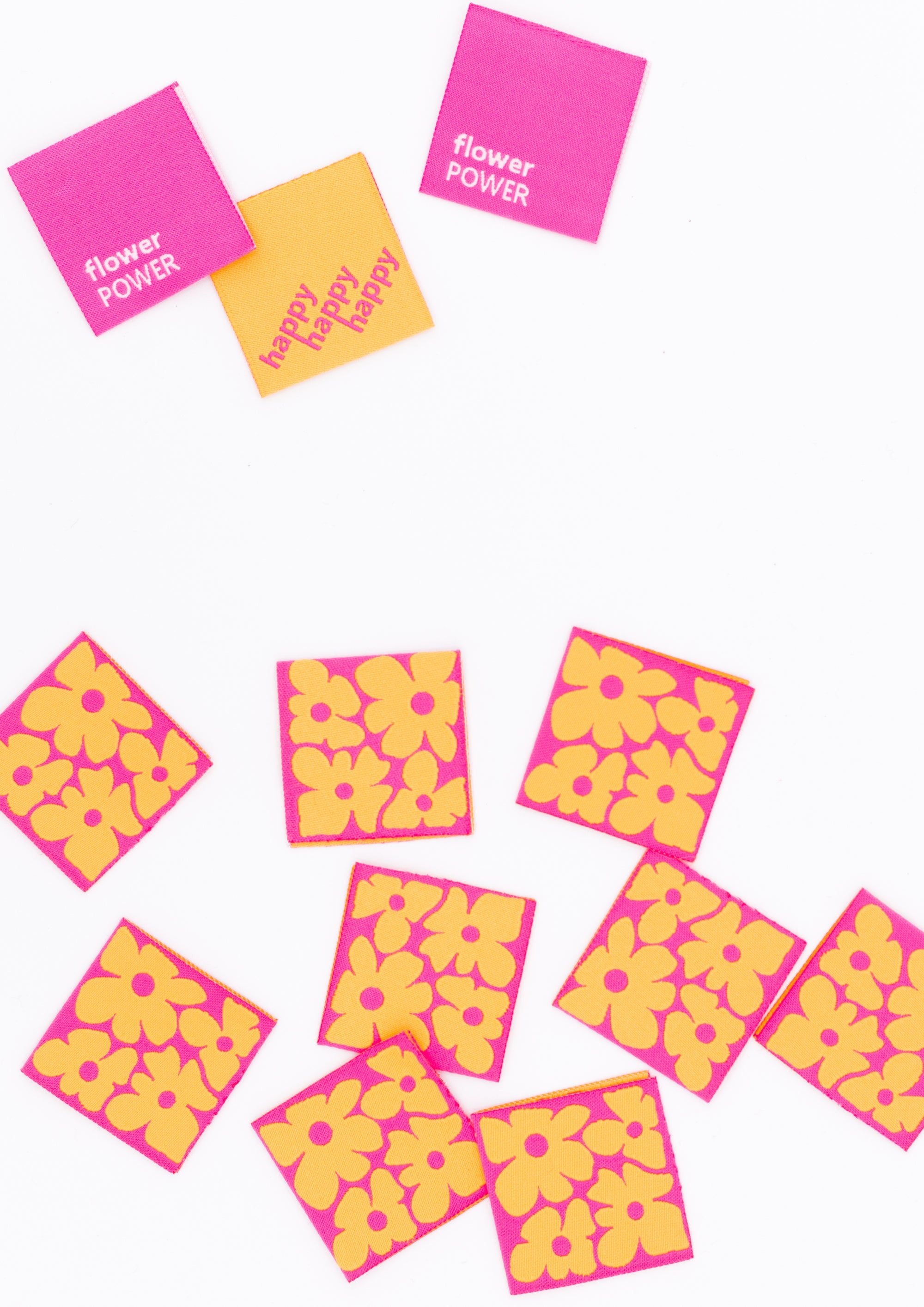 konfetti-patterns-label-pink-flowers-weblabel-9er-set-3x3-cm image 1