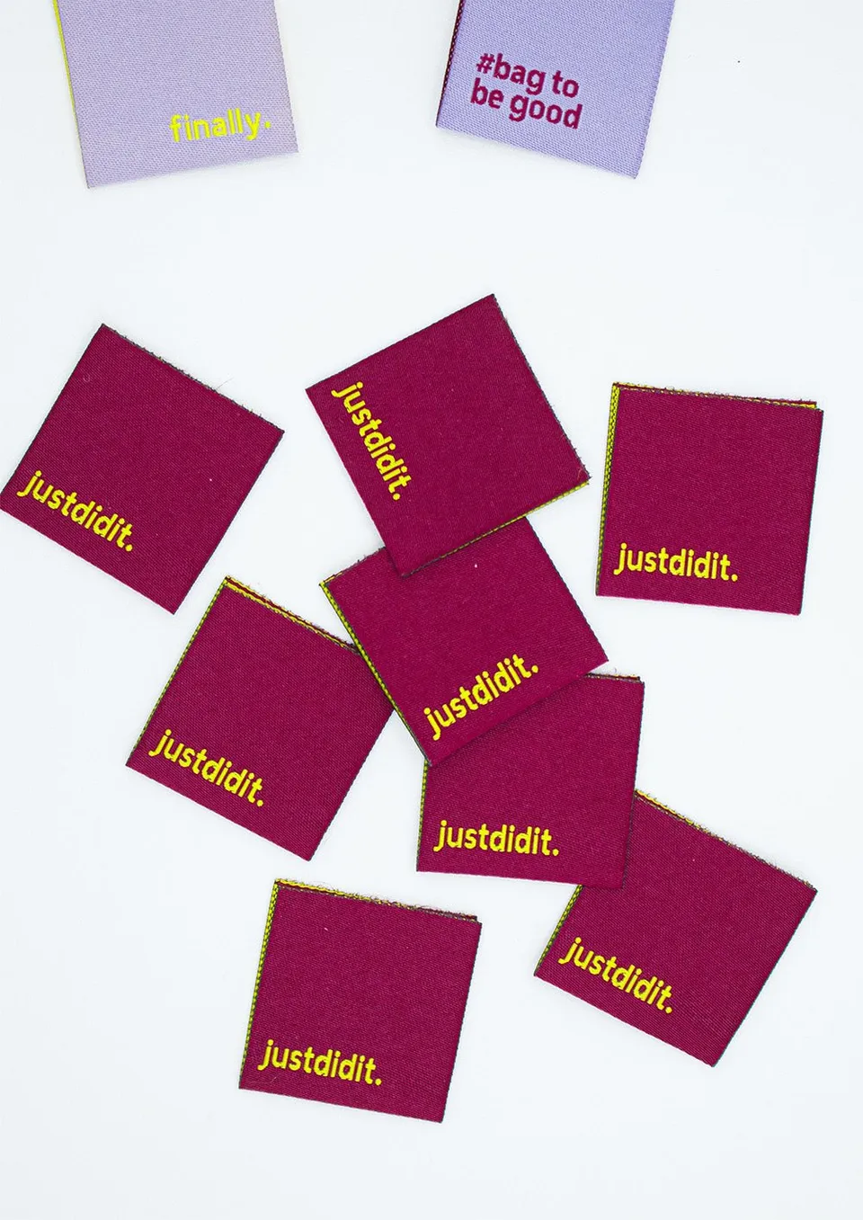 konfetti-patterns-label-justdidit-weblabel-flieder-9er-set image 1