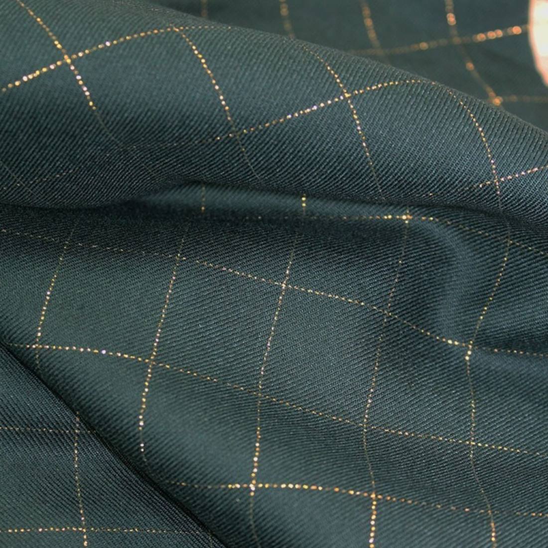 n-hfrosch-viskose-twill-glitzer-karo-dunkelgr-n-lurex-stoff image 1