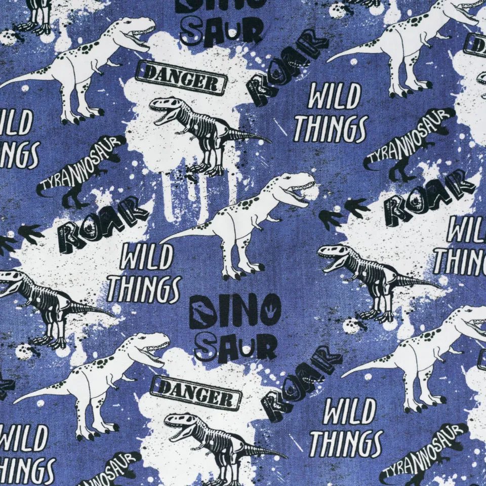 n-hfrosch-wild-things-baumwolljersey-blau-dinosaurier image 1