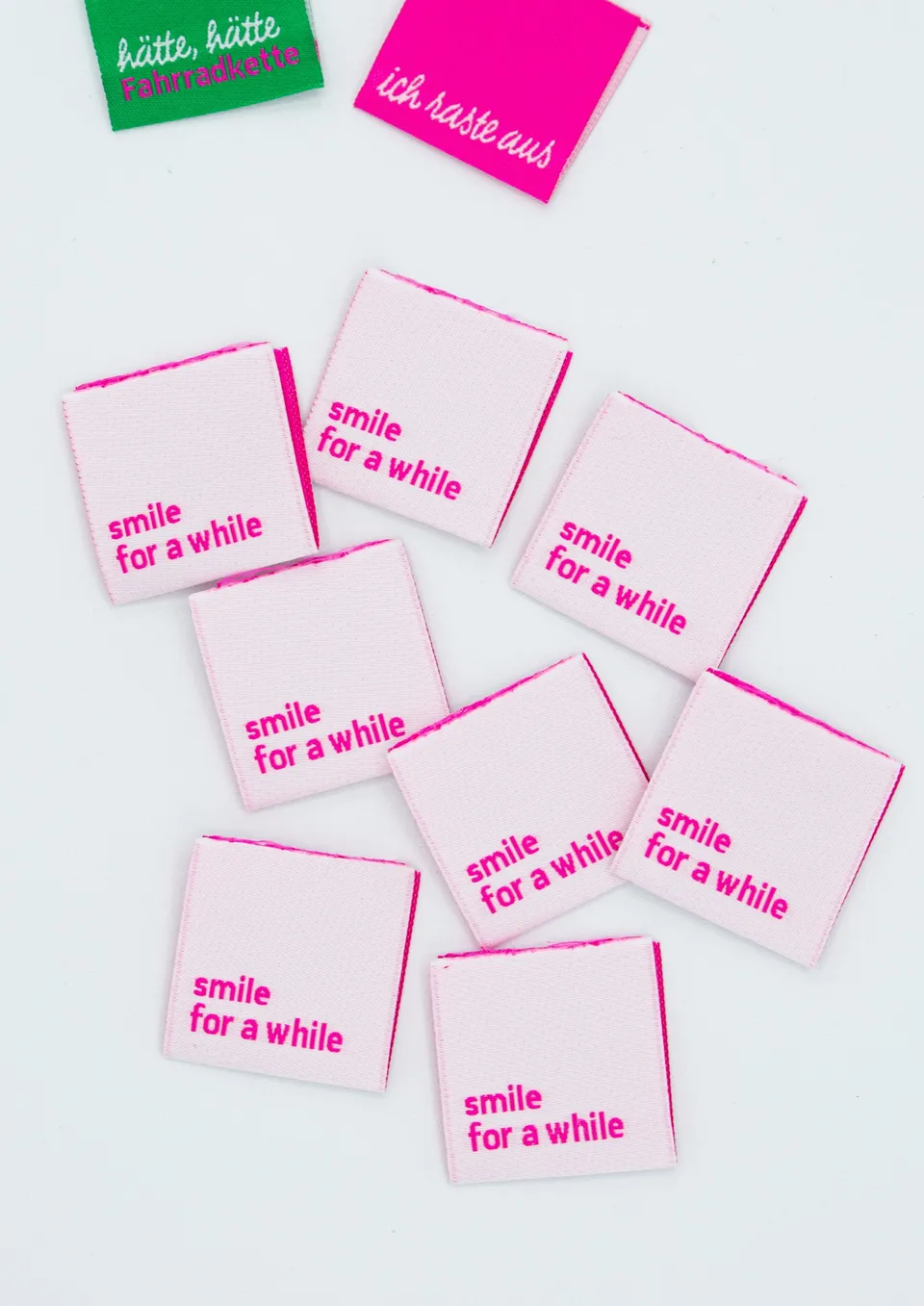konfetti-patterns-label-smile-for-a-while-9er-set-soft-pink image 1