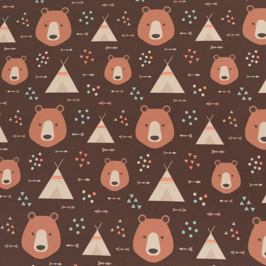 n-hfrosch-french-terry-tipi-b-r-sommersweat-braun-meterware image 1