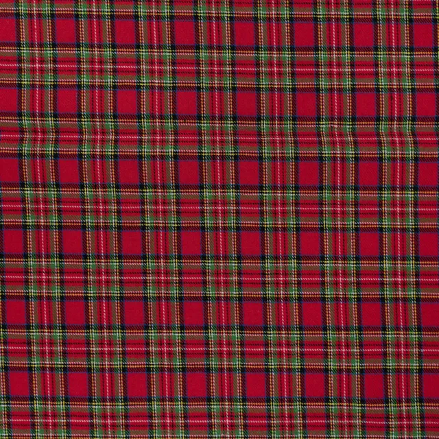 n-hfrosch-stoffe-flanell-schottenkaro-rot-baumwollstoff image 1