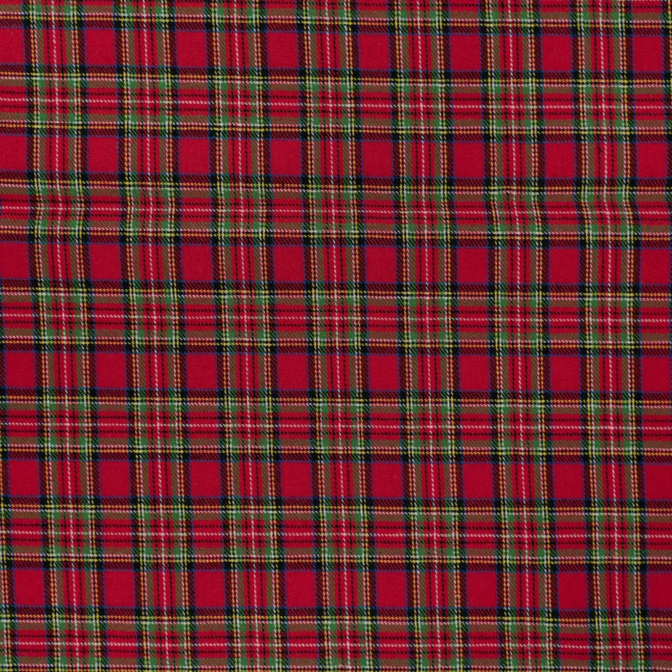 n-hfrosch-stoffe-flanell-schottenkaro-rot-baumwollstoff image 1