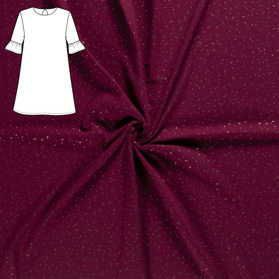 n-hfrosch-n-hpaket-cantik-musselin-kleid-fuchsia-bio image 1