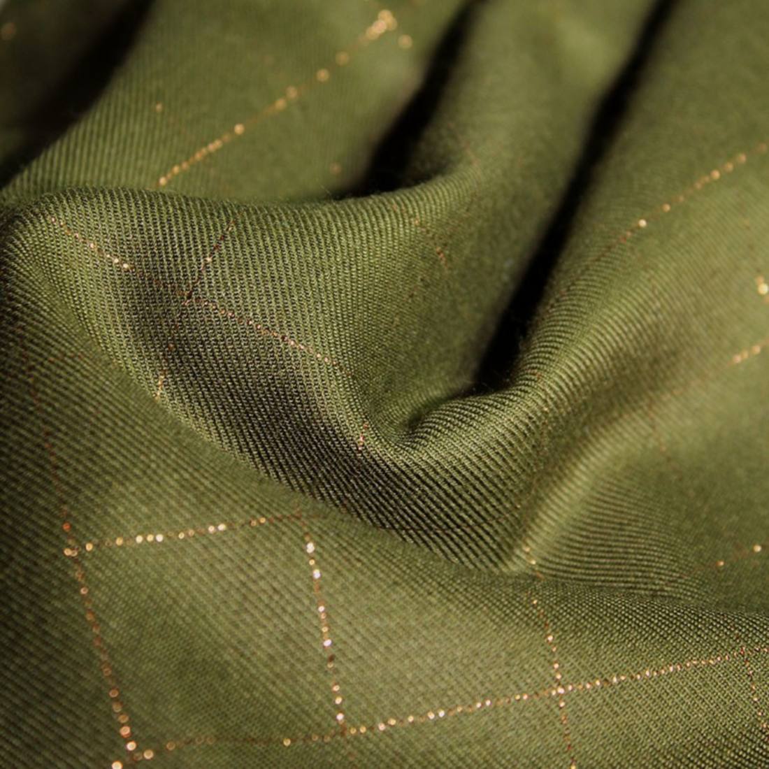 n-hfrosch-stoffe-viskose-twill-glitzer-karo-viskosestoff-khaki image 1