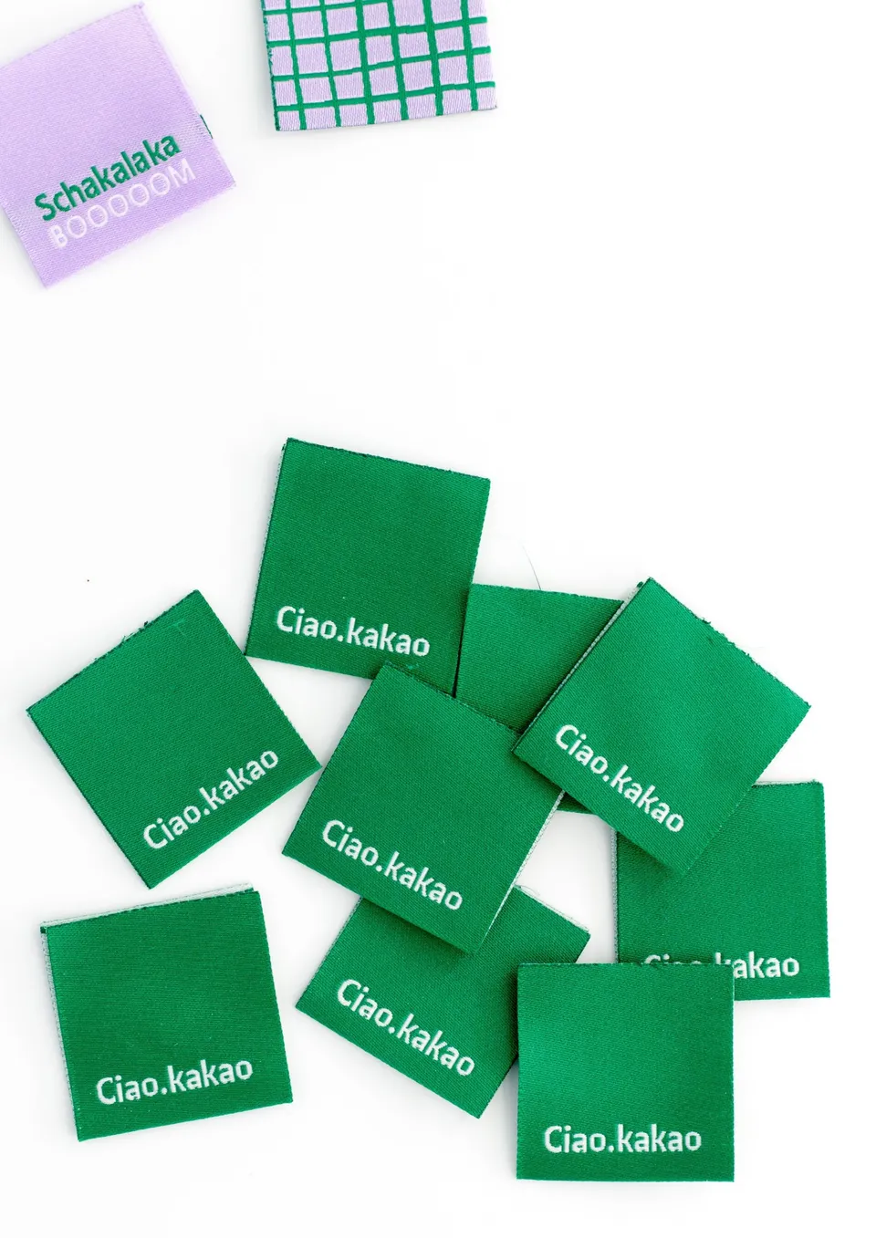 konfetti-patterns-label-9er-set-ciao-kakao-webetiketten-gr-n-3x3cm image 1