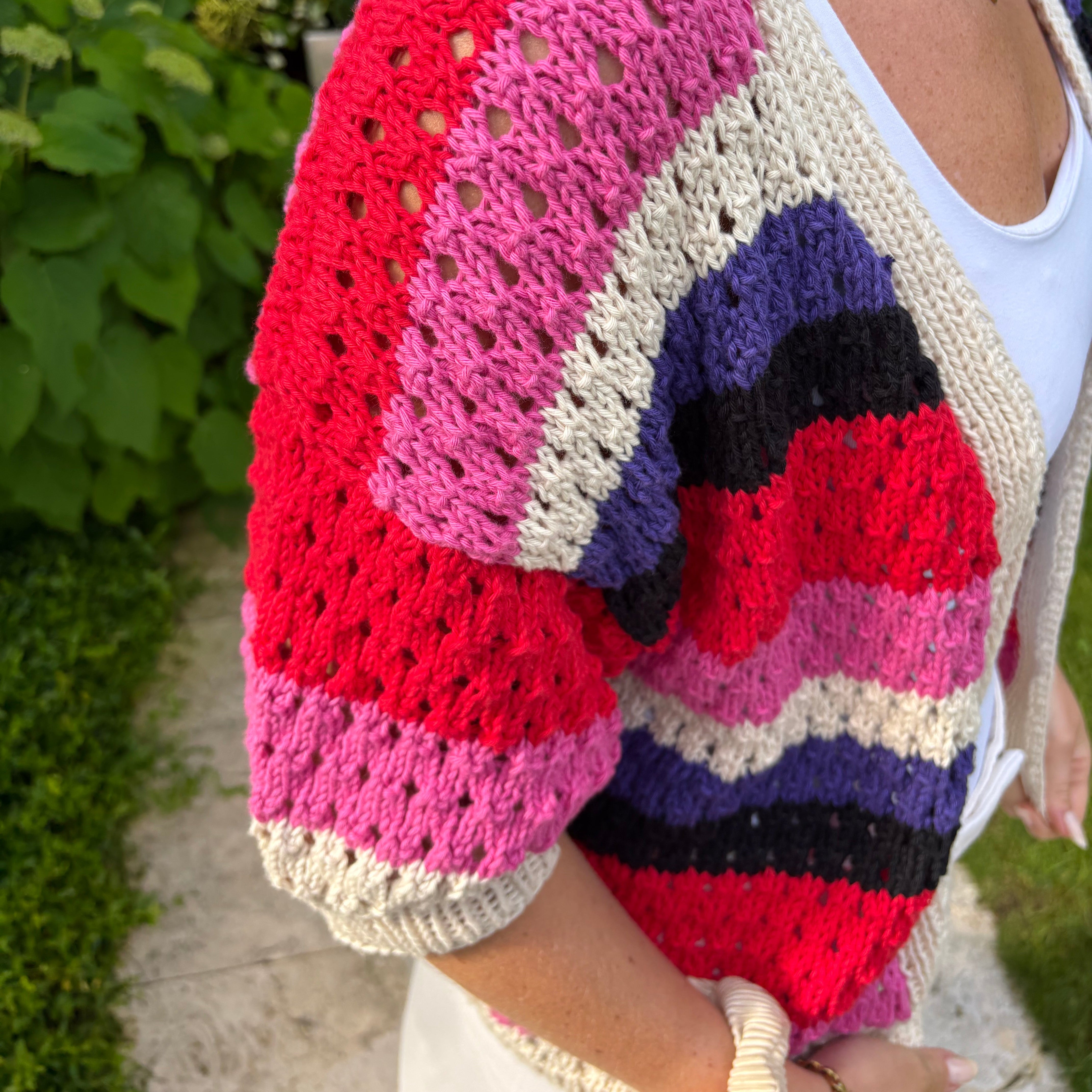 bellalana-schulgarn-strickset-sommer-cardigan-bunt-36-38 image 3