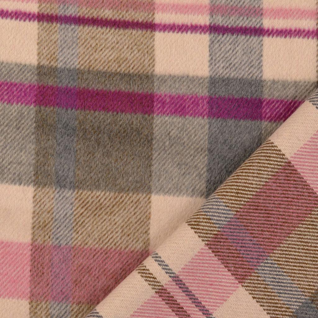 n-hfrosch-mantelflausch-karo-mantelstoff-beige-rosa-wollgemisch image 2