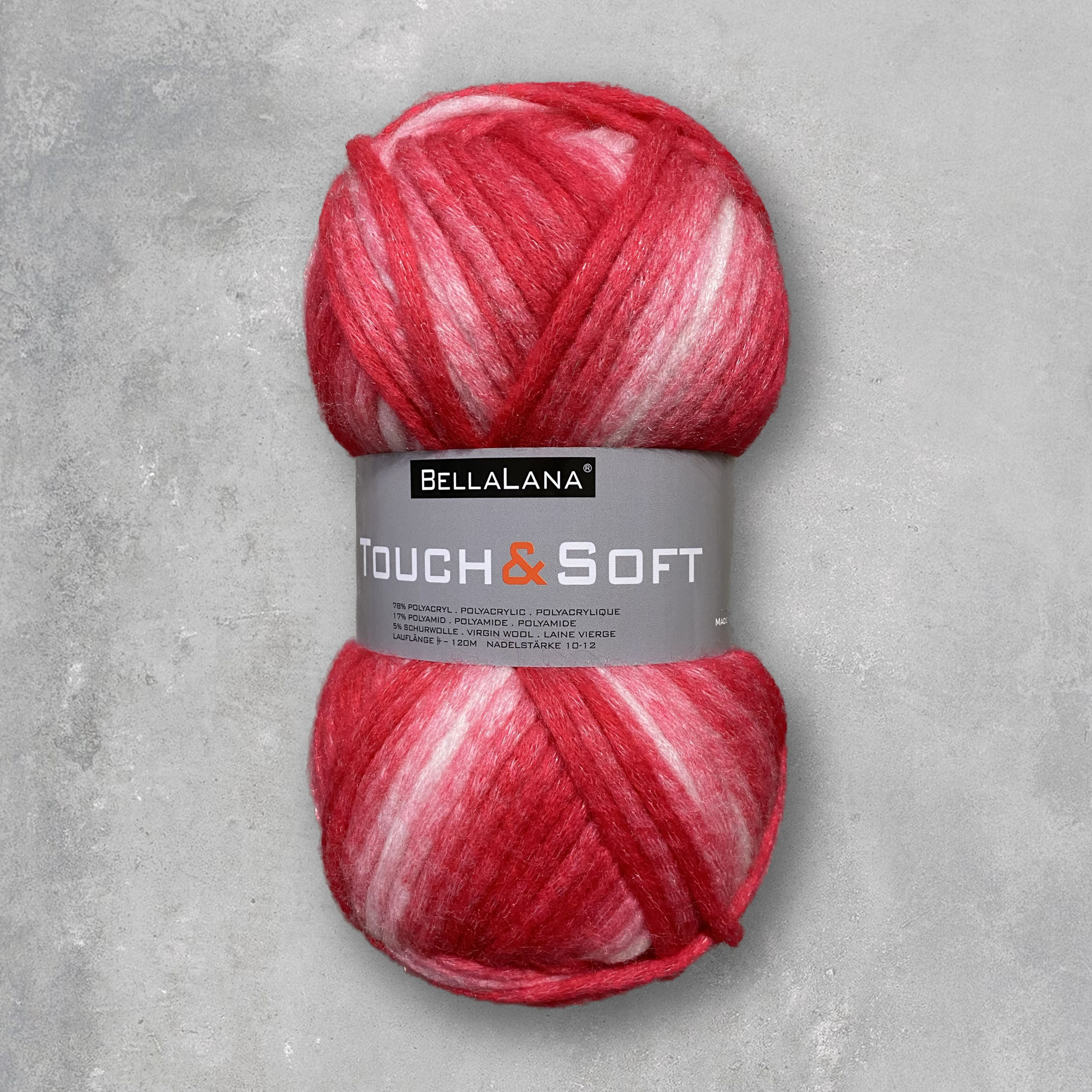 bellalana-einzelkn-uel-touch-soft-garn-rot-wei-308-weich image 1