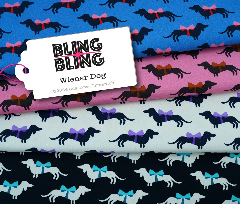 hamburger-liebe-bling-bling-wiener-dog-canvas-bio image 1