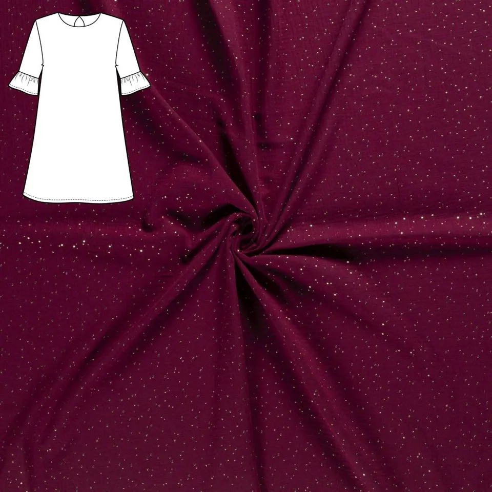 n-hfrosch-n-hpaket-cantik-musselin-kleid-fuchsia-bio image 1