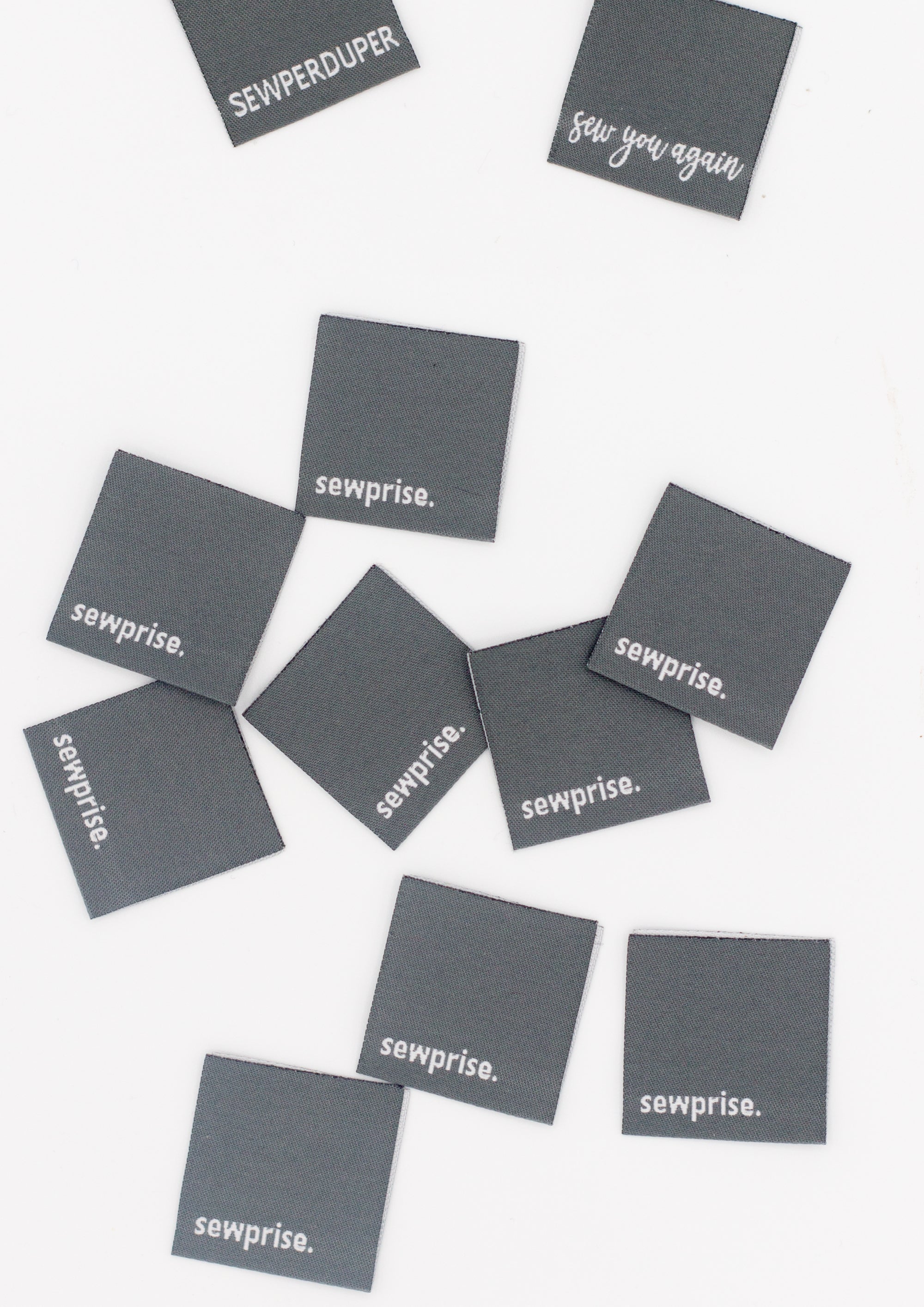 konfetti-patterns-label-sewprise-webetiketten-9er-set-grau image 1