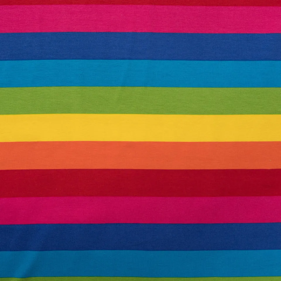 n-hfrosch-baumwoll-jersey-regenbogenstreifen-stoff image 1
