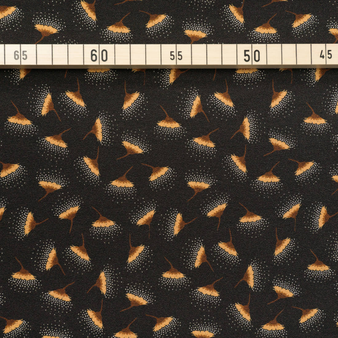 n-hfrosch-stoffe-viskose-krepp-jersey-pusteblumen-schwarzbraun image 3