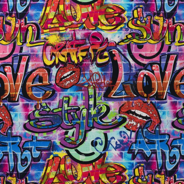 n-hfrosch-graffity-love-french-terry-sommersweat-meterware image 1