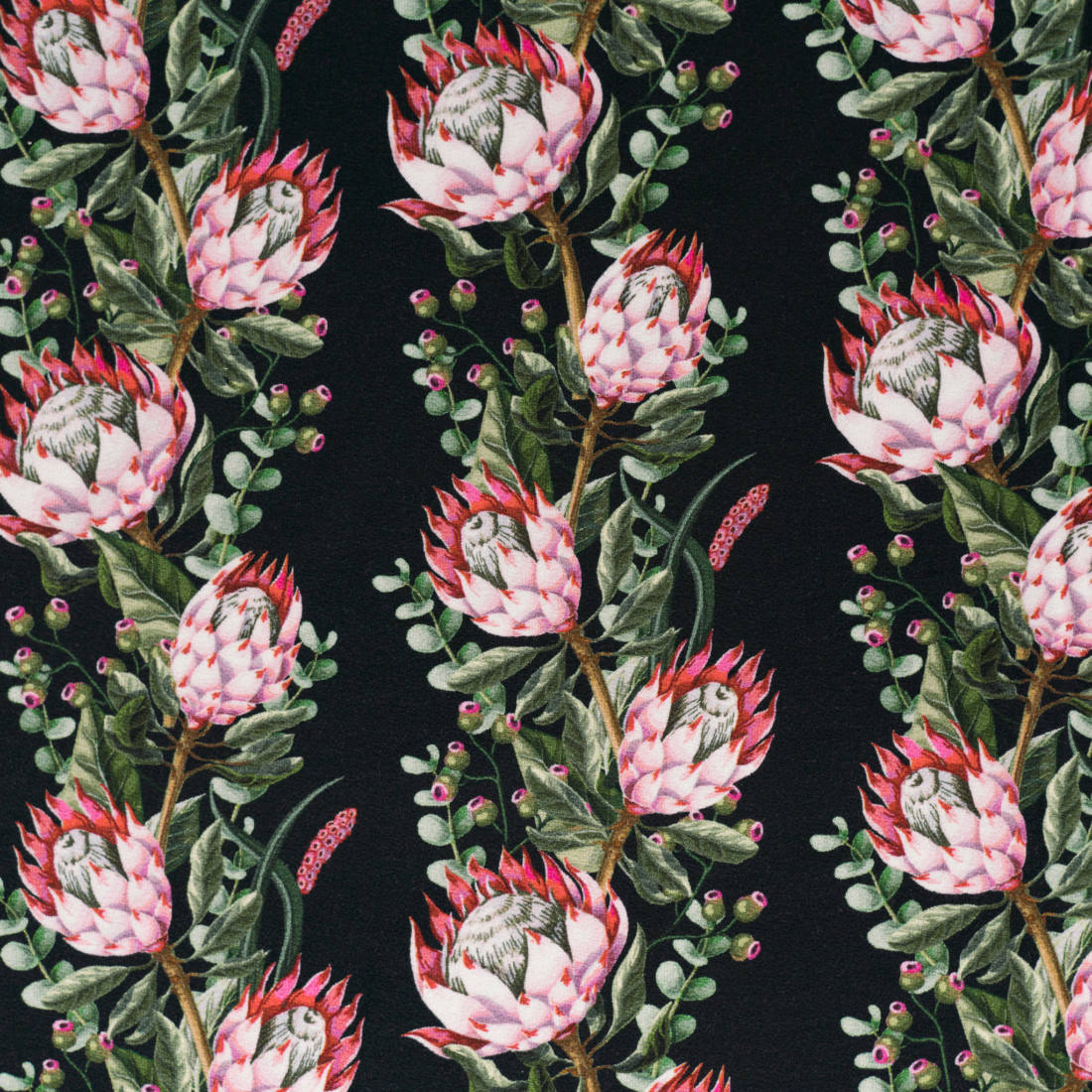 n-hfrosch-viskose-krepp-jersey-protea-1m-restst-ck-schwarz-rosa image 2