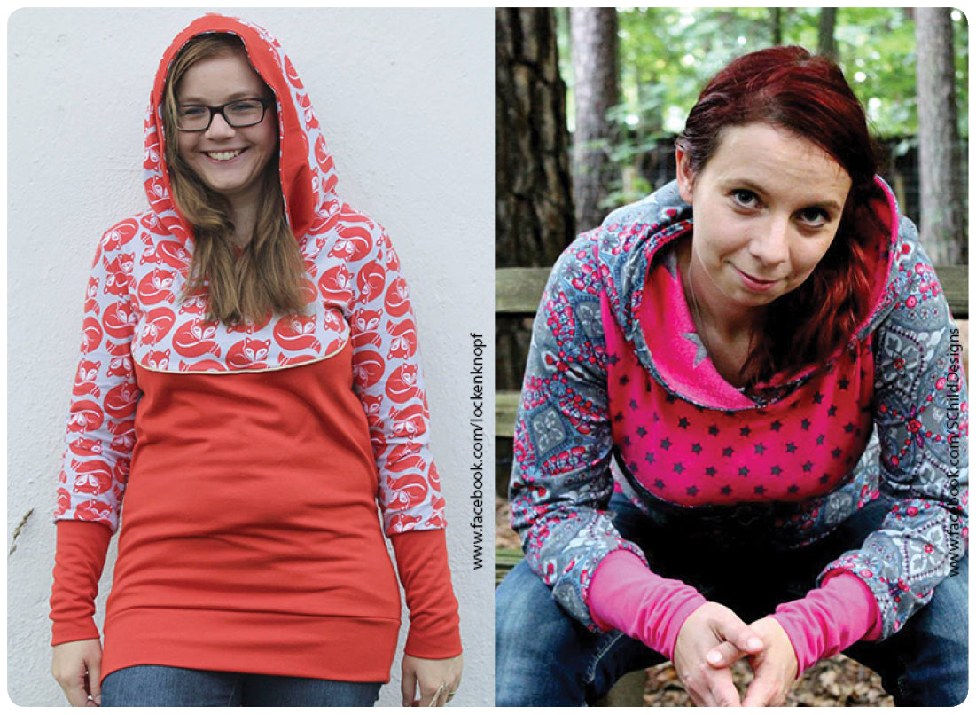 konfetti-patterns-damenhoodie-damen-hoodie-ebook-34-48-kapuze image 2