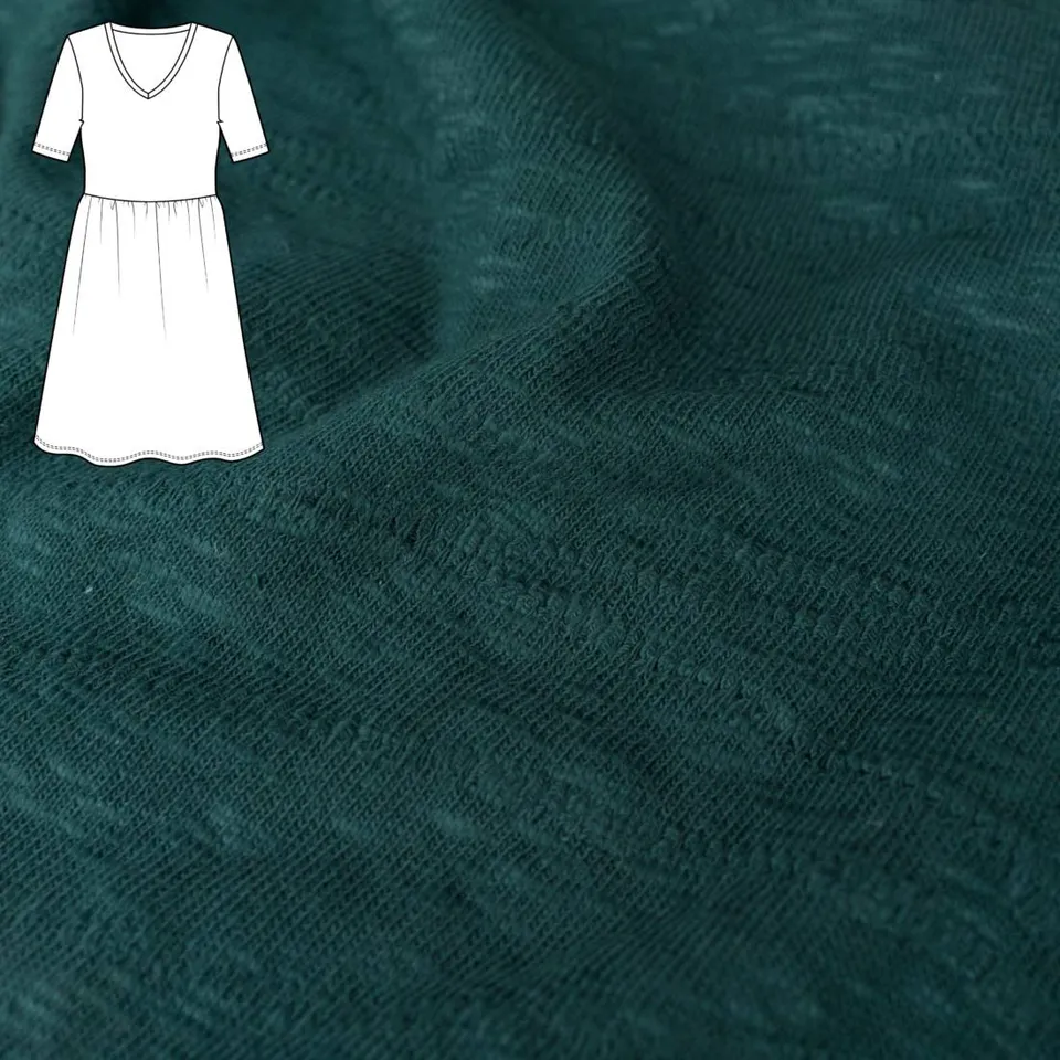 n-hfrosch-gaun-n-hpaket-kleid-slub-strick-dunkelgr-n-bio image 1