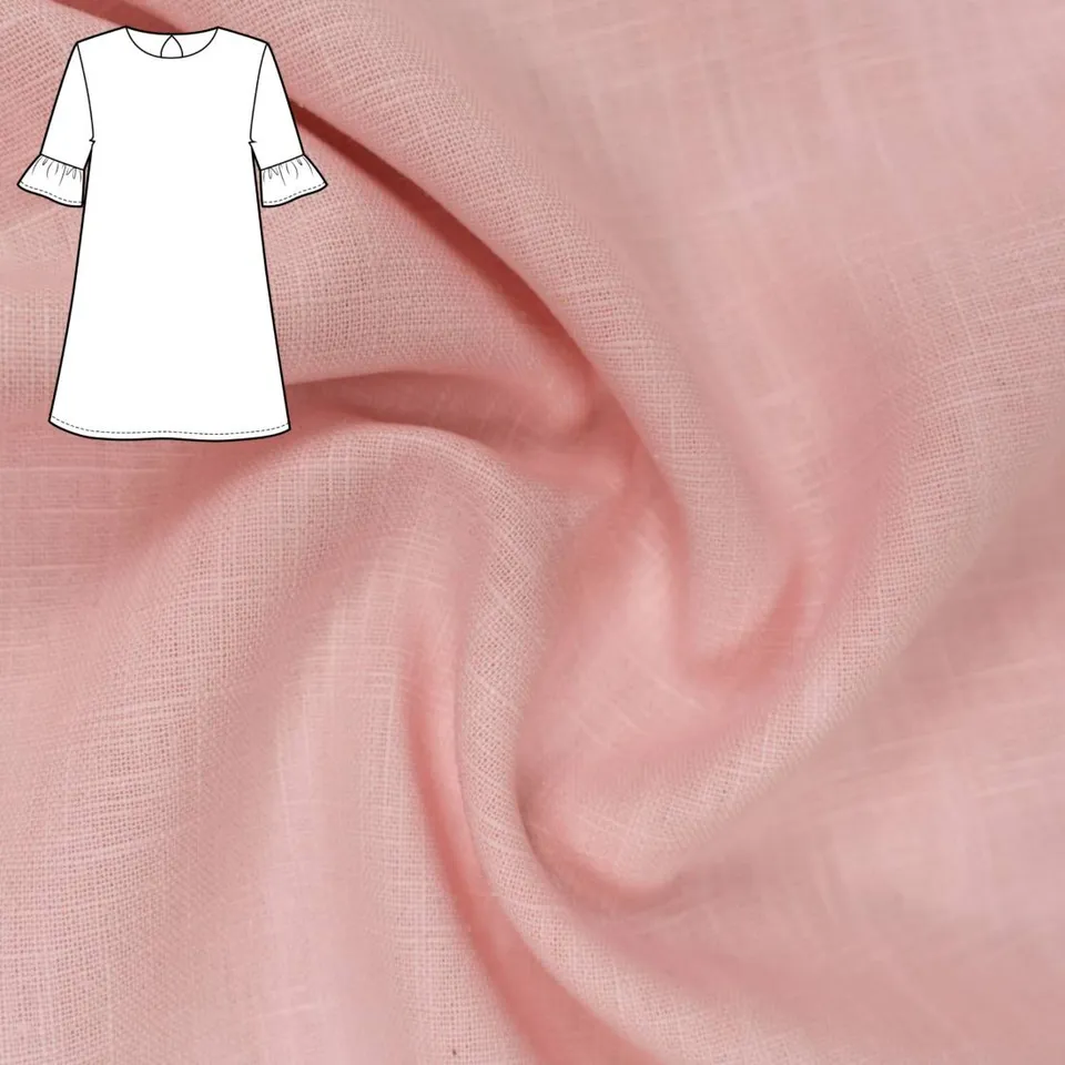 n-hfrosch-n-hpaket-kleid-cantik-leinen-rosa-sommerkleid image 1