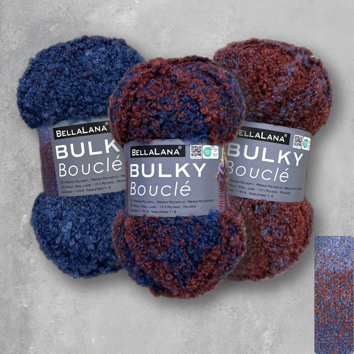 bellalana-einzelkn-uel-bulky-boucl-garn-bordeaux-blau image 1