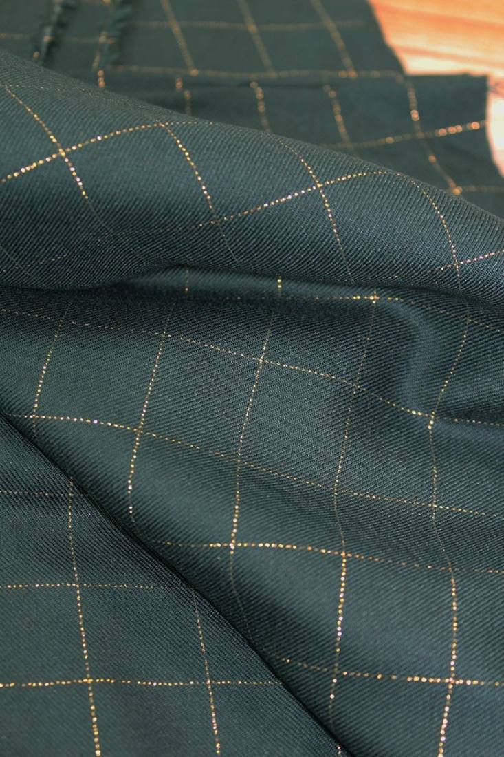 n-hfrosch-viskose-twill-glitzer-karo-dunkelgr-n-lurex-stoff image 2