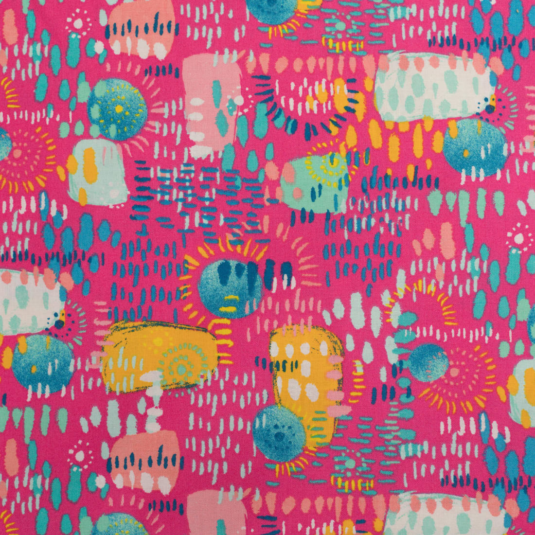 n-hfrosch-good-vibes-baumwollstoff-popeline-pink-abstrakt image 3